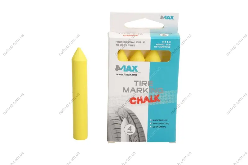 Крейда для шин (4 шт. в упаковці, ціна за упаковку), жовтий 4MAX 4806-55-0402Z (фото 1)