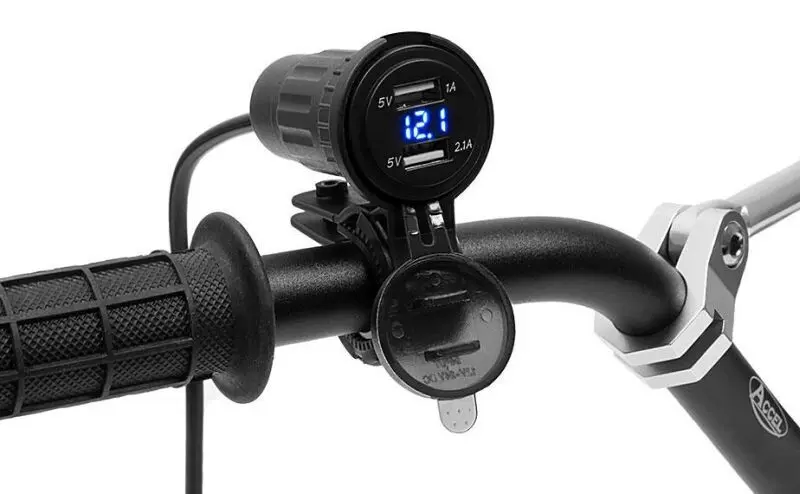 Електротехнічне обладнання Gniazdo USB 4 RIDE DC 12-24V DC 5V/3.1A (мото) 4RIDE ERCL-MUS010 (фото 1)