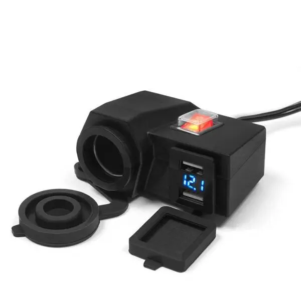 Електротехнічне обладнання Gniazdo zapalniczki 4 RIDE DC 12-24V DC 5V/3.1A (мото із перемикачем гніздо USB) 4RIDE ERCL-MUS06 (фото 1)