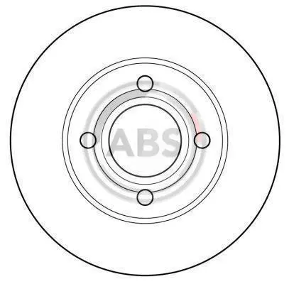 Гальмівний диск перед. Audi 100/80 (82-92) A.B.S. 15746 (фото 1)