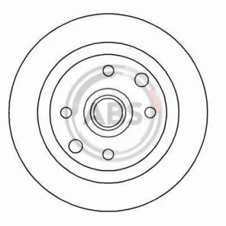 Гальмівний диск задн. Cavalier/Astra/KadeVectra 87-95 A.B.S. 15893
