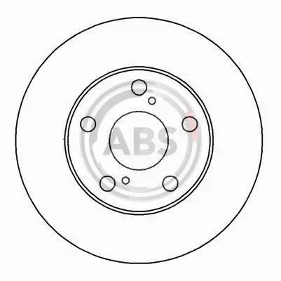 Гальмівний диск перед. Toyota Camry 91-02 (275х28) A.B.S. 16220 (фото 1)