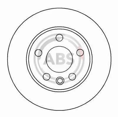 Гальмівний диск задн. Transporter (96-03) (D=280mm) A.B.S. 16659 (фото 1)