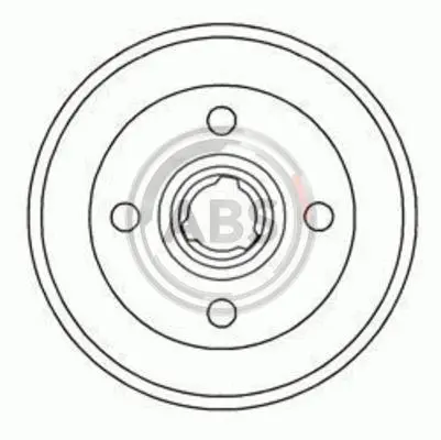 Гальмівний барабан задн. Polo/Caddy/Golf/Vento/Passat/Jetta 75-04 A.B.S. 2325S (фото 1)