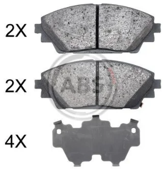 Гальмівні колодки пер. Mazda 3/CX-3 13- (Akebono) A.B.S. 35022
