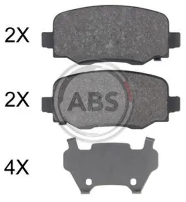 Гальмівні колодки зад. Fiat 500X/Jeep Renegade 14- (LUCAS/TRW) A.B.S. 35039 (фото 1)