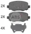 Гальмівні колодки зад. Fiat 500X/Jeep Renegade 14- (LUCAS/TRW) A.B.S. 35039 (фото 1)