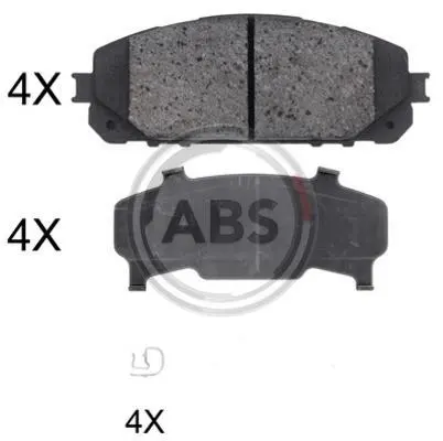 Колодки гальмівні перед. Jeep Cherokee 2.0-3.2 13- A.B.S. 35047 (фото 1)