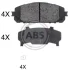 Колодки гальмівні перед. Jeep Cherokee 2.0-3.2 13- A.B.S. 35047 (фото 1)