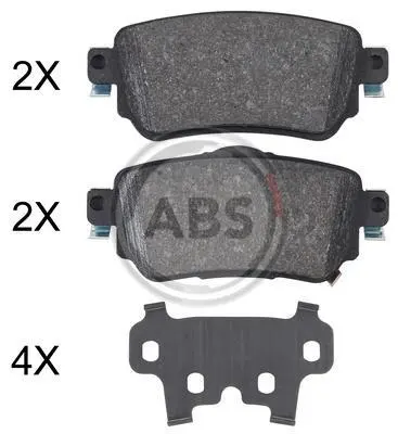Гальмівні колодки зад. Nissan X-Trail/Qashqai II 13- (TRW) A.B.S. 35063 (фото 1)