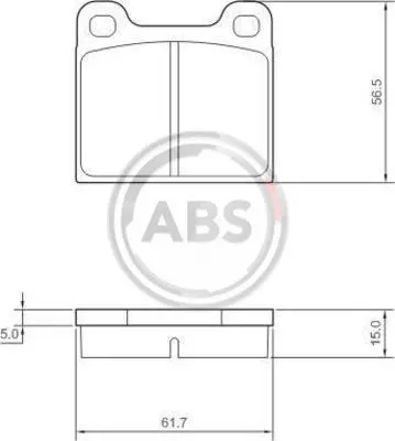 Гальмівні колодки W123/W126/W107 (58-05) A.B.S. 36009 (фото 1)
