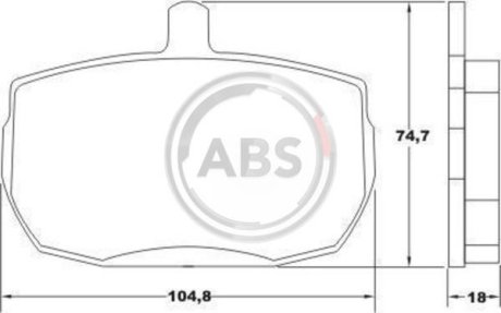 Тормозные колодки пер. Daily/Landrover/Pilot/Range Rover/Transit (69-07) A.B.S. 36124