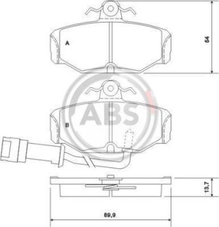 Тормозные колодки зад. Scorpio/Escort/Granada/Sierra 82-01 A.B.S. 36170