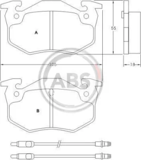 Колодки гальмівні дискові A.B.S. 36503