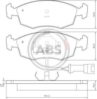 Тормозные колодки пер. Ford Escort/Sierra 84-99 (ATE) A.B.S. 36519