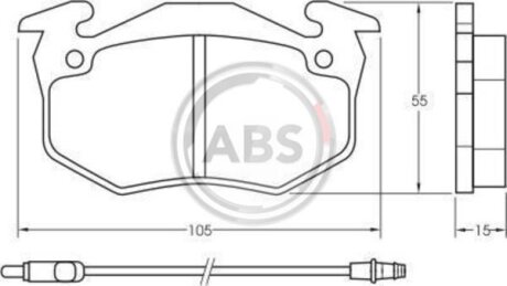 Комплект гальмівних колодок A.B.S. 36525