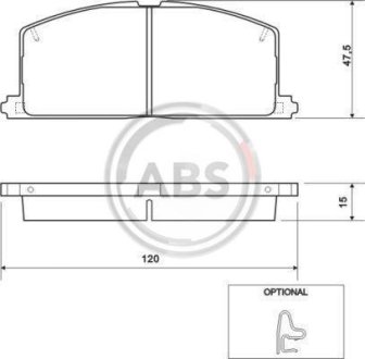 Тормозные колодки пер. Camry/Carina/Celica/Corolla/Tercel (83-02) A.B.S. 36535