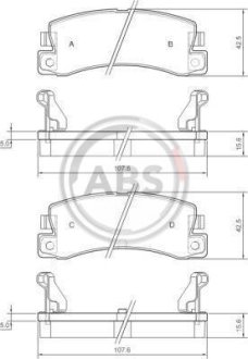 Тормозные колодки зад. Avensis/Corolla/Camry/Corona/Celica/Carina/RX/ES 87-07 A.B.S. 36604