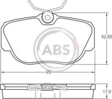 Колодки гальмівні MB 190 передн. A.B.S. 36660