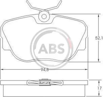 Колодки гальмівні BMW E30 задн. A.B.S. 36664 (фото 1)