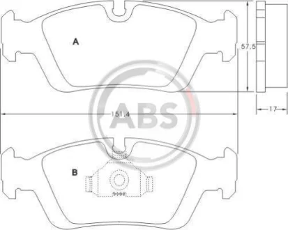 Гальмівні колодки пер. BMW 3 (E36/E46) 94-07 (ATE) A.B.S. 36678