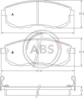 Гальмівні колодки пер. Nissan Maxima 88-00 (sumitomo) A.B.S. 36691
