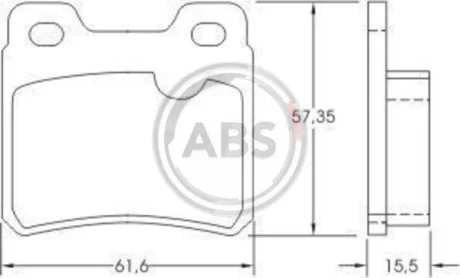 Гальмівні колодки зад. Astra/Kadett/Vectra (87-01) A.B.S. 36694