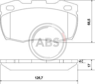 Комплект гальмівних колодок A.B.S. 36696