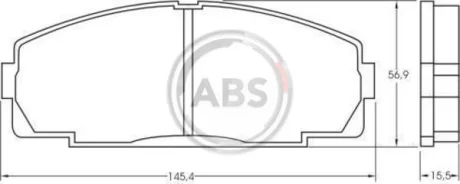 Гальмівні колодки пер. Toyoace (01-21) A.B.S. 36702
