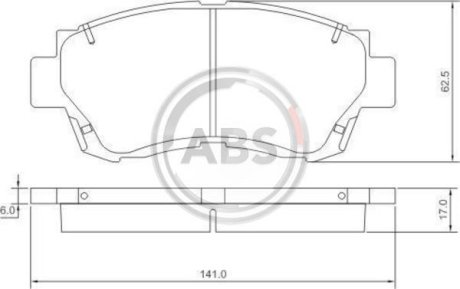 ТОРМОЗНЫЕ КОЛОДКИ Avalon/Mark/Camry/Corona/Celica/Crown/ES/LS 89-04 A.B.S. 36713