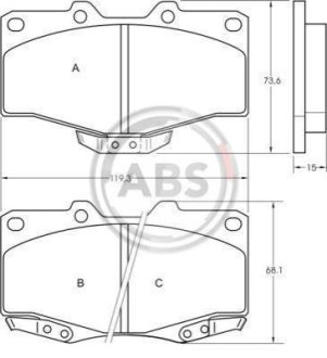 Тормозные колодки пер. Land Cruiser/Hilux/4 Runner/Taro 89- A.B.S. 36724