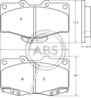 Гальмівні колодки пер. Cruiser/Hilux/4 Runner/Taro 89- (SUMITOMO) A.B.S. 36724