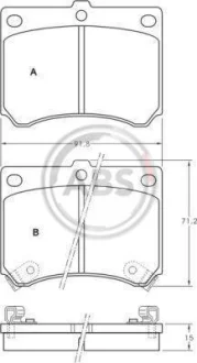 Колодки гальмівні MAZDA 323/323-F/MX3 передн. A A.B.S. 36727