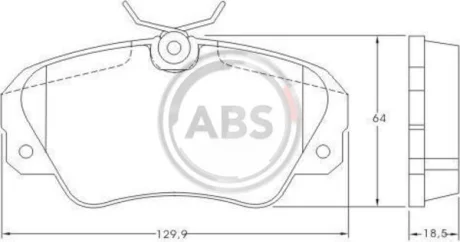 Гальмівні колодки пер. Opel Omega 94-01 (Lucas/TRW) A.B.S. 36749