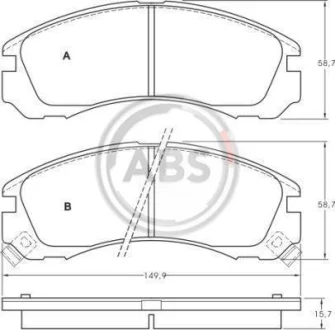 Гальмівні колодки пер. Outlander 12-/Peugeot 4007 07- A.B.S. 36753