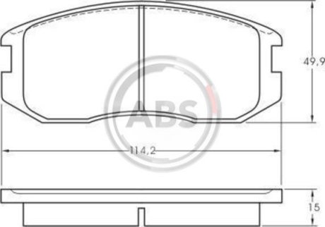 Тормозные колодки пер. Galloper/L200/L300/Lancer/Pajero (87-13) A.B.S. 36772