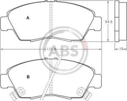 Гальмівні колодки пер. Honda Civic 00-/Accord 03- (Sumitomo) A.B.S. 36784