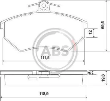 Гальмівні колодки пер. Audi 100/80/A4/Caddy/Cordoba (85-04) A.B.S. 36789