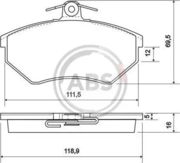 Гальмівні колодки пер. Caddy II/Golf IV 91-06 (TRW) A.B.S. 36790