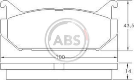 Колодка торм. FORD/MAZDA PROBE/626/MX6/XEDOS 6 зад A.B.S. 36796