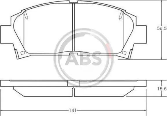 Гальмівні колодки пер. Avensis/Camry/Carina 89-03 (AKEBONO) A.B.S. 36866 (фото 1)