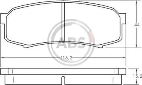 Гальмівні колодки зад. Toyota Land Cruiser 84- A.B.S. 36875 (фото 1)