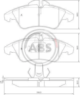 Комплект гальмівних колодок A.B.S. 36901