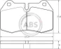 Гальмівні колодки пер. BMW 5(E39)/7(E38) 96-04 (brembo) A.B.S. 36958 (фото 1)