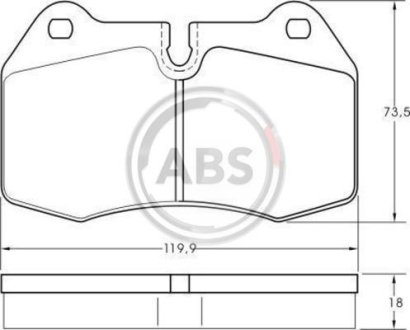 Тормозные колодки пер. BMW 5(E39)/7(E38) 96-04 (brembo) A.B.S. 36958