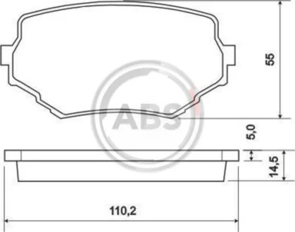 Гальмівні колодки пер. Grand Vitara/Grand Escudo/Escudo/Vitara 95-06 A.B.S. 36965