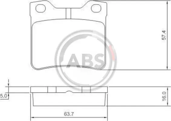 Гальмівні колодки зад. Peugeot 406/607 95-11 (ATE) A.B.S. 36975 (фото 1)
