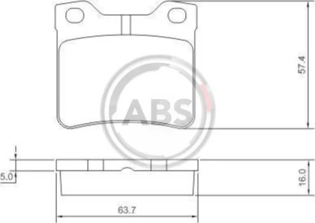 Гальмівні колодки зад. Peugeot 406/607 95-11 (ATE) A.B.S. 36975