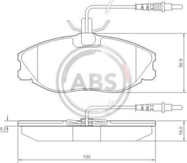 Тормозные колодки пер. Peugeot 306/406/607 96- (TRW) A.B.S. 36977