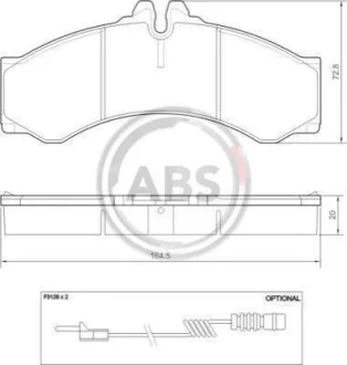 Гальмівні колодки Sprinter/LT 96-06 (спарка)/Vario 2.9TD A.B.S. 37000